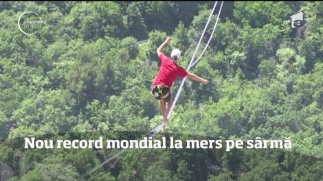 Nou record mondial la mers pe sârmă