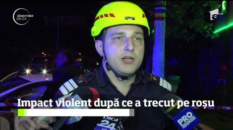 A trecut pe roşu şi a produs un grav accident de circulaţie!