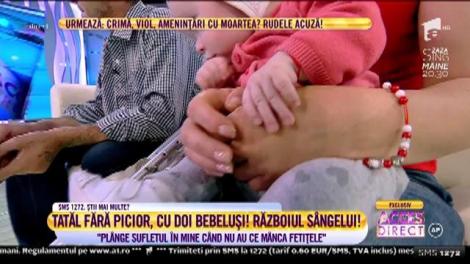 Tatăl fără picior, cu doi bebeluși, urmează să rămână pe drumuri. Bărbatul este îngrozit de gândul că poate fi evacuat