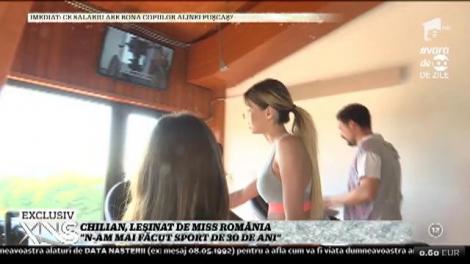 Florin Chilian, la un pas de leşin! Miss România l-a antrenat până la epuizare: "N-am mai făcut sport de 30 de ani"