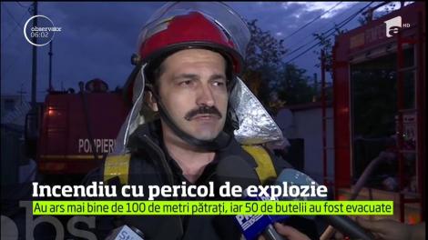 Incendiu de proporţii lângă Bucureşti!