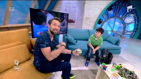 Dani Plohi a făcut portretul lui Dani Oţil dintr-un cub rubik! Puștiul e un adevărat geniu!