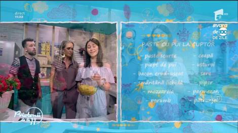 Paste cu pui la cuptor, o rețetă ideală! E gata imediat, cu doar câteva ingrediente!