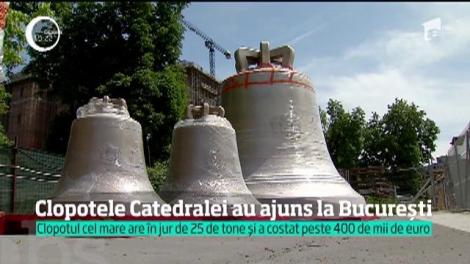Clopotele Catedralei Mântuirii Neamului au ajuns la București, după un drum de trei zile şi trei nopţi