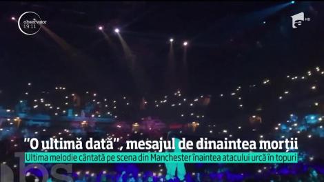ATENTAT ÎN MANCHESTER. Imagini emoţionante: 20 de mii de oameni intonează ultima melodie a concertului din Manchester, înainte de atac