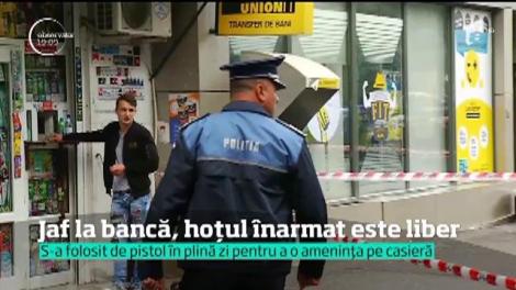 Jaf armat la o bancă din București! După ce a pus mâna pe bani, individul s-a făcut nevăzut