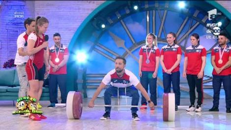Cei mai puternici campioni au venit la „Neatza” și au făcut o demonstraţie de forţă! Acești tineri sunt campioni la haltere!