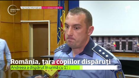 În România, trei copii dispar zilnic de lângă părinţi iar unii dintre ei sunt căutaţi mai bine de un deceniu. Este şi cazul Andreei, fata dispărută în urmă cu 11 ani  la 100 de metri de casă.