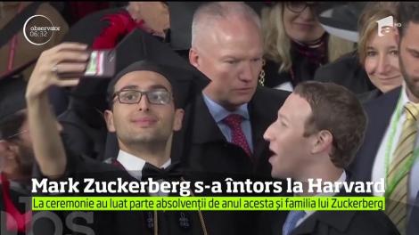 La 12 ani după ce a renunțat la facultate, Mark Zuckerberg s-a reîntors la Harvard