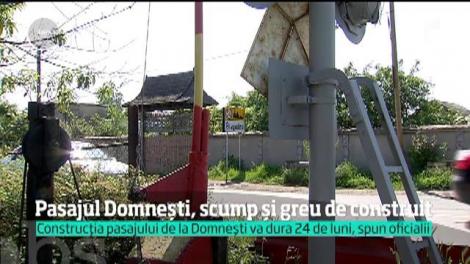 Şoferii care circulă pe centura de sud a Capitalei trebuie să se înarmeze cu răbdade. Construcţia pasajului de la Domneşti va dura în cel mai bun caz vreo trei - patru  ani!