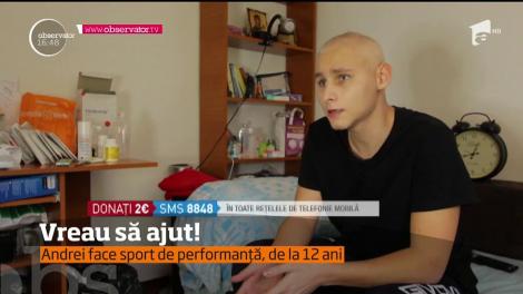 Vreau să ajut! Sportiv de performanță de la 12 ani, Andrei a descoperit, în urmă cu cinci luni, că este grav bolnav