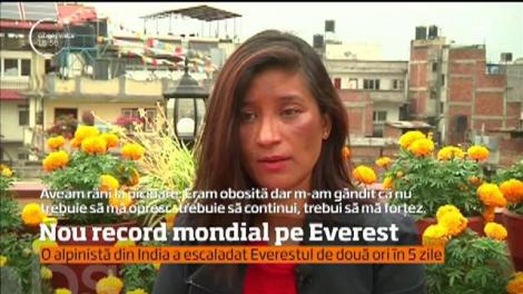 Fabulos! O alpinistă din India a escaladat Everestul de două ori în cinci zile!