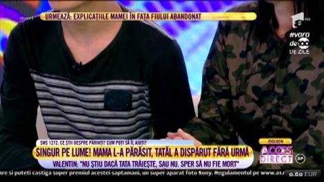 Vrei să-l ajuţi pe Valentin? Valentin: "Nu ştiu de ce m-a abandonat mama"