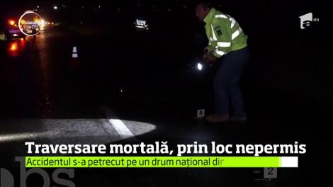 O femeie de 50 de ani a murit după ce a fost lovită de o maşină, pe un drum din judeţul Botoşani
