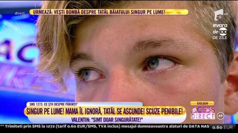 Singur pe lume! Valentin: "Aş vrea să mă duc la o familie adoptivă"