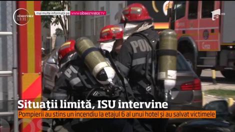 Au fost clipe de panică într-un hotel din Mamaia după ce mai multe persoane s-au intoxicat cu fum, într-un incendiu izbucnit la etajul şase al clădirii