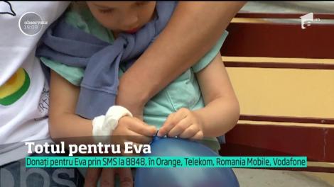 O fetiţă de 4 ani a fost dusă la spital pentru o banală răceală şi a primit un diagnostic crunt: cancer. Ca să o salveze pe Eva, sute de oameni s-au mobilizat pe internet