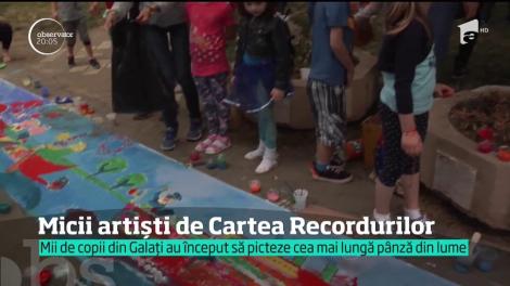 De "Ziua Copiilor", sute de elevi din Galaţi vor un cadou ieşit din comun: un loc în Cartea Recordurilor, pentru cea mai lungă pictură din lume
