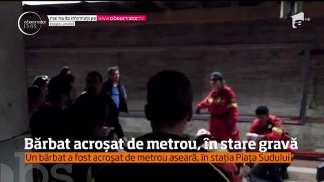Un bucureştean a ajuns în stare gravă la spital, după ce a fost acroşat de o garnitură