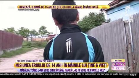 Eroul de 14 ani povesteşte cum a salvat un copil de doi ani! Mădălin: "Când l-am scos din fântână, parcă l-aş fi scos pe fratele meu!"