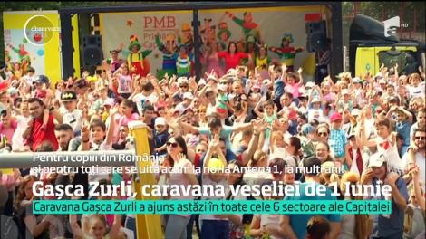 Capitala a fost astăzi mai veselă ca niciodată. Mii de copii s-au distrat alături de prietenii de la Gaşca Zurli, într-o serie de concerte fără precedent