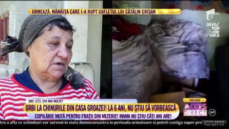 Copilărie mută pentru cei doi frați care trăiesc într-o mizerie cruntă! Mama are grave probleme psihice și nu poate să aibă grijă de ei