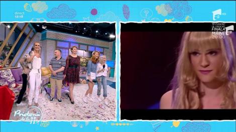 Fetele de la Bambi, cucerite de hainele roz și de saboțeii galbeni? Ristei și Mațaev au cântat "Doi ochi căprui" pe scena de la “Te cunosc de undeva!"