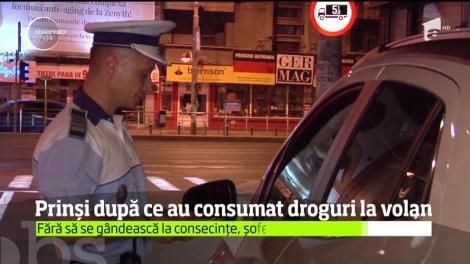 Poliţiştii au aplicat zeci de amenzi şi au întocmt 8 dosare penale, pe străzile din Bucureşti. Șoferii au fost prinși după ce au consumat droguri la volan