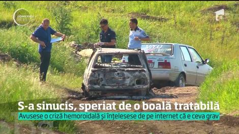 Un tânăr de 30 de ani din județul Argeș, speriat de o boală tratabilă, a fost găsit carbonizat în mașina arsă complet