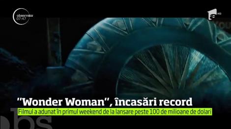 "Wonder Woman",  primul film regizat de o femeie, cu cele mai mari vânzări. Peste 100 de milioane de dolari, la doar două zile de la lansare