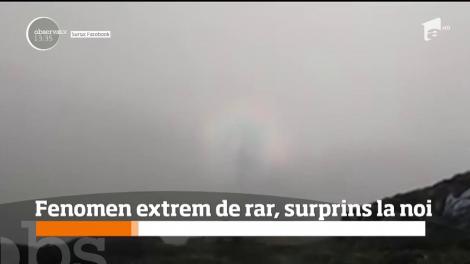 Fenomen meteo foarte rar, surprins în Munţii Piatra Craiului. O imagine fantomatică uriaşă a fost fotografiată de un turist