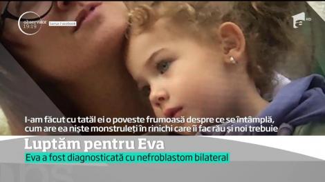 Eva, copila de patru ani diagnosticată cu cancer la rinichi, tot mai slăbită. Medicii din Instanbul au descoperit că are mai multe metastaze