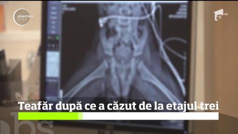 Un băieţel de un an din Suceava a scăpat ca printr-o minune, doar cu câteva zgârieturi, după ce a picat de la balconul apartamentului