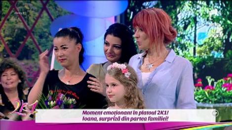 Moment emoţionant în platoul 2k1! Ioana a vărsat lacrimi de bucurie: "Te iubim, mami. Indiferent cât de grele au fost lucrurile, mereu mi-a fost alături și m-a susținut"