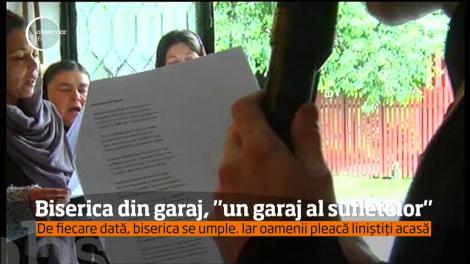 Un preot din Constanța slujește într-o biserică ce a fost înainte garaj! O Casa Domnului mică și fără icoane sau moaște