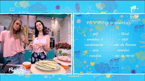 Andreea Moldovan găteşte "Pui 5 spices și Noodles". Unde e Ruby să cânte pe fundal piesa ei, „Condimente”? S-ar potrivi perfect!