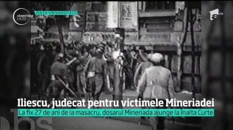 Ion Iliescu, judecat pentru victimele Mineriadei
