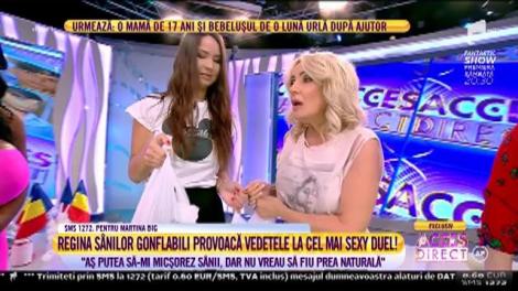 Regina sânilor gonflabili provoacă vedetel la cel mai sexy duel