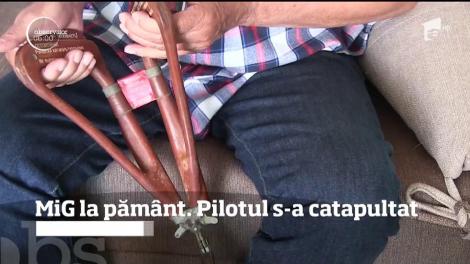 Pilotul care s-a catapultat în ultima clipă din avionul MIG are leziuni grave la coloană şi va fi operat