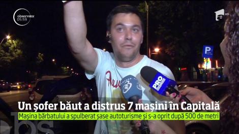 Un şofer băut a reuşit să distrugă 7 maşini, pe un bulevard din Capitală