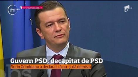 Război cu cuţitele pe masă în PSD.  Premierul Sorin Grindeanu refuză să să-şi dea demisia