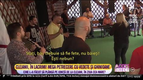 Giani Kiriță cu perucă blondă și voal de mireasă pe cap