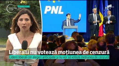 Liberalii nu votează moţiunea de cenzură