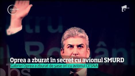 Gabriel Oprea a zburat în secret cu avionul SMURD