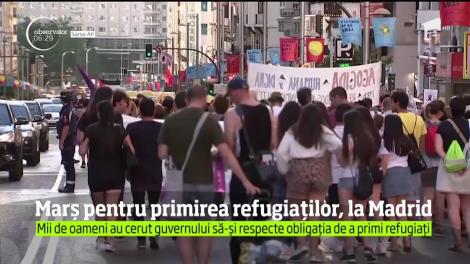Marş pentru primirea refugiaţilor, la Madrid