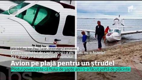 Un avion a aterizat direct pe paja din Mamaia, sub privirile turiștilor. Motivul? Pilotul a vrut să cumpere un ștrudel
