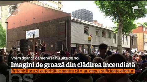 Imagini terifiante din interiorul clădirii care a luat foc în Londra