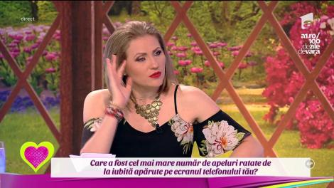Runda "Dragoste şi alte nebunii": Care a fost cel mai mare număr de apeluri ratate de la iubită pe telefonul mobil? "Iubitul meu nu a ratat niciodata nu apel de la mine. Ştie că sunt nebună la cap!"
