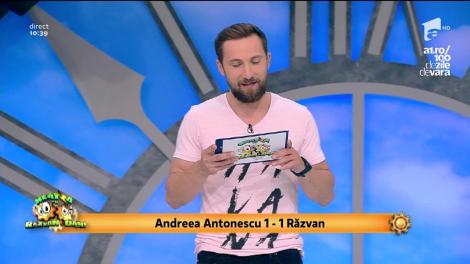 Provocarea "5 secunde". Andreea Antonescu vs. Răzvan: "Nea Marin m-a învăţat să mulg toate animalele". Cine a câştigat?