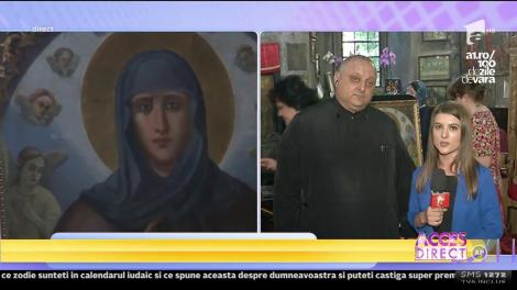 Miracol într-o biserică din Târgoviște! Icoana Sfintei Parascheva plânge cu lacrimi albe